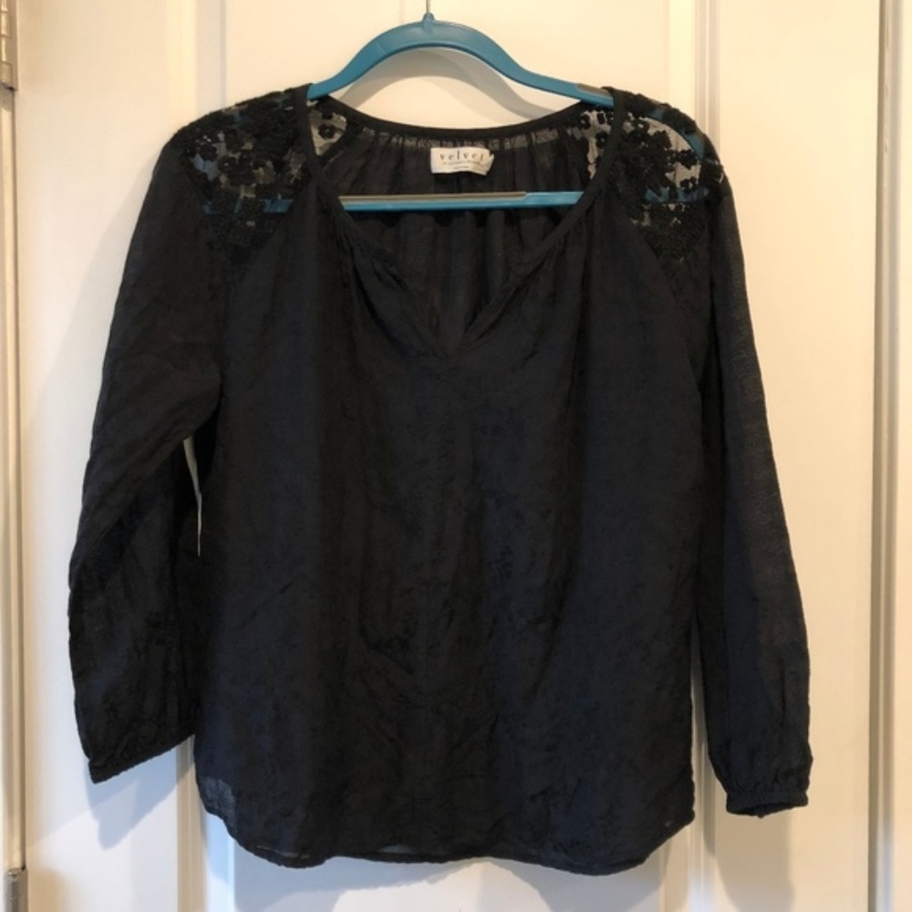 Velvet by Graham & Spencer semi-sheer tunic